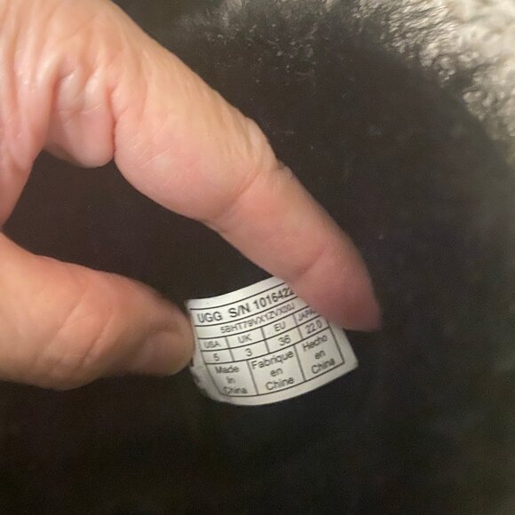 UGG Women Black Suede Water Resistance Shearling Lined Winter Boots Size 5 - Picture 8 of 9